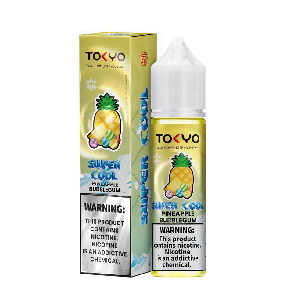 Tokyo Super Cool Pineapple Bubblegum E-Liquid 60ml