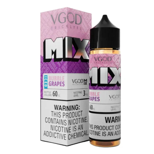 Vgod Free Base Mix Iced Bubble Grape 60ML Best Price in Pakistan
