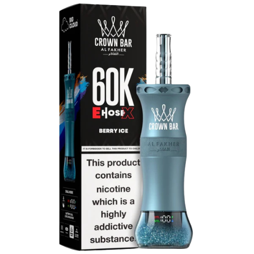 Al Fakher Crown Bar E-Hose X 60000 Puffs , 24 Flavours