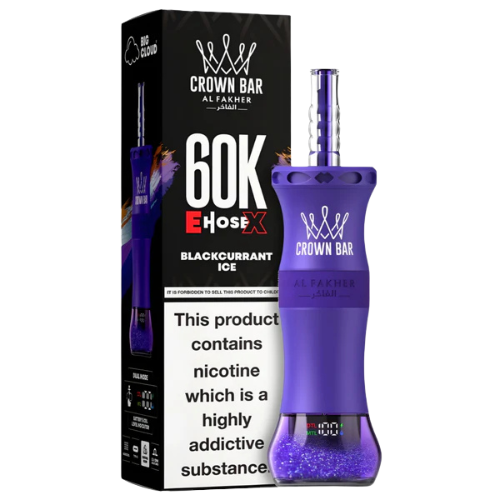 Al Fakher Crown Bar E-Hose X 60000 Puffs , 24 Flavours