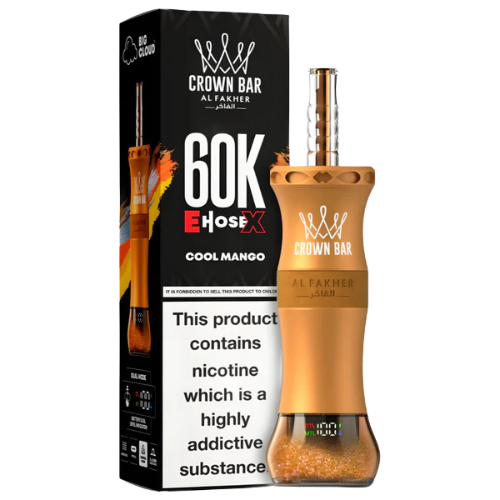 Al Fakher Crown Bar E-Hose X 60000 Puffs , 24 Flavours