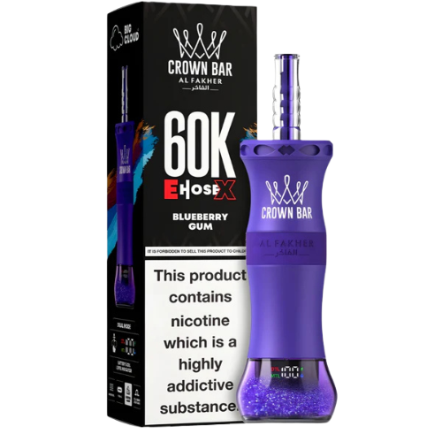 Al Fakher Crown Bar E-Hose X 60000 Puffs , 24 Flavours