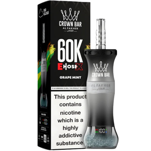 Al Fakher Crown Bar E-Hose X 60000 Puffs , 24 Flavours