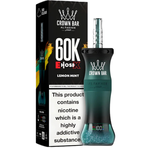 Al Fakher Crown Bar E-Hose X 60000 Puffs , 24 Flavours