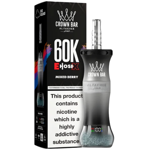 Al Fakher Crown Bar E-Hose X 60000 Puffs , 24 Flavours