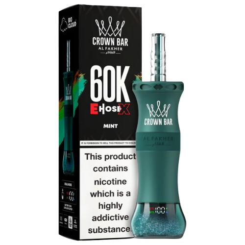 Al Fakher Crown Bar E-Hose X 60000 Puffs , 24 Flavours