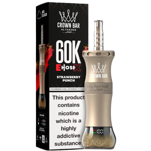 Al Fakher Crown Bar E-Hose X 60000 Puffs , 24 Flavours