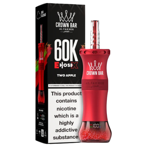 Al Fakher Crown Bar E-Hose X 60000 Puffs , 24 Flavours