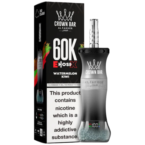 Al Fakher Crown Bar E-Hose X 60000 Puffs , 24 Flavours