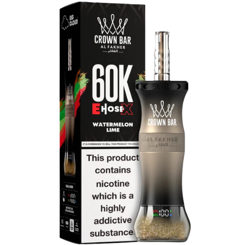 Al Fakher Crown Bar E-Hose X 60000 Puffs , 24 Flavours