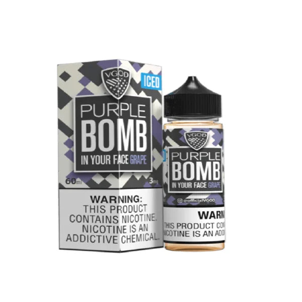 VGOD Iced Purple Bomb 60ml, Grape Candy & Ice Freebase